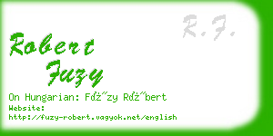 robert fuzy business card